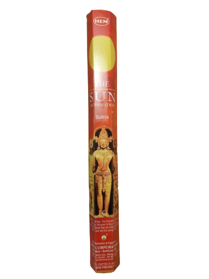 Hem Sun Incense Sticks – 20 Count | Energizing Scent for Healing, Rituals & Solar Meditation