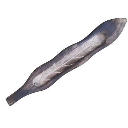 Boat Shaped Wooden Incense Holder – Etched Design