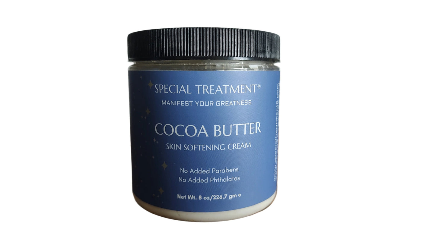 Cocoa Butter Skin Softening Cream – Shea Butter & Botanical Oils – 8 oz