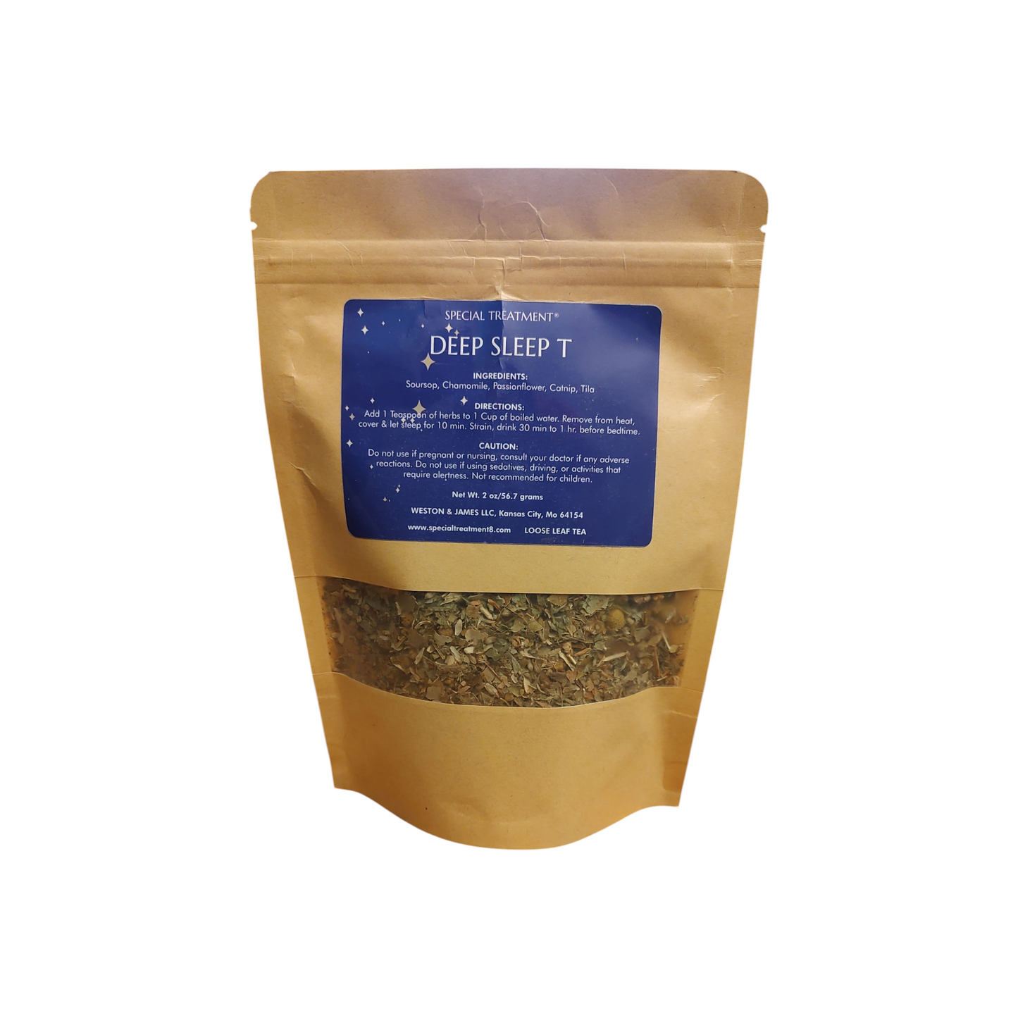Deep Sleep Tea – Loose Leaf Herbal Blend for Restful Sleep – 2 oz